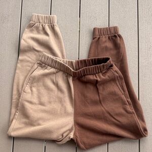 Hollister Tan and Brown Joggers